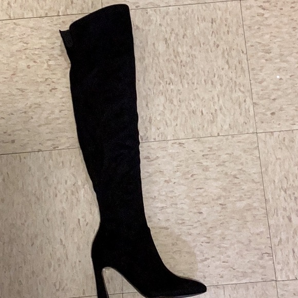 Nine West Shoes - Nine West Sizzle Over The Knee Heel Boots Black Size 5.5M